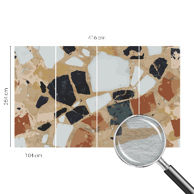 Large wall mural wallpaper with a rustic stone pattern