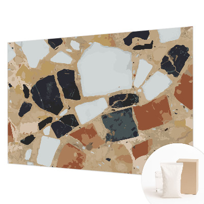 Large wall mural wallpaper with a rustic stone pattern