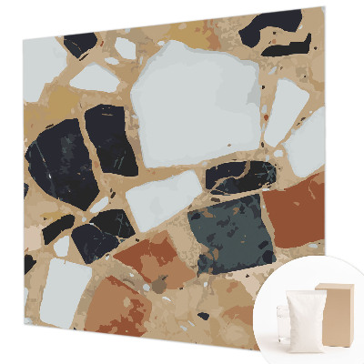 Large wall mural wallpaper with a rustic stone pattern