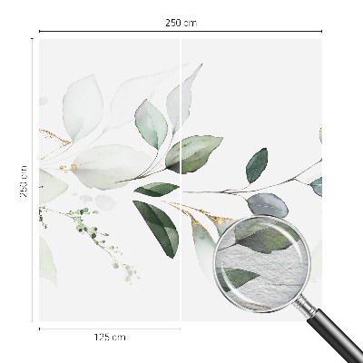 Modern wall mural for living room Green leaves