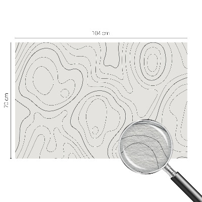 Modern wall mural for bedroom with fluid lines design