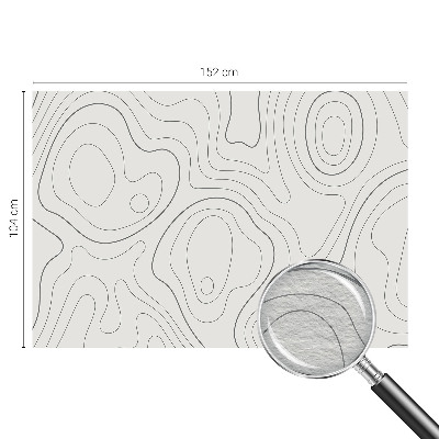 Modern wall mural for bedroom with fluid lines design