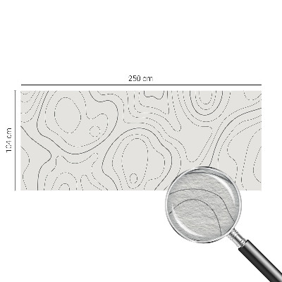 Modern wall mural for bedroom with fluid lines design