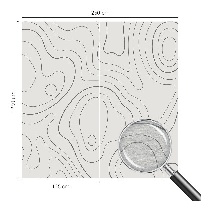 Modern wall mural for bedroom with fluid lines design