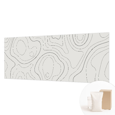 Modern wall mural for bedroom with fluid lines design