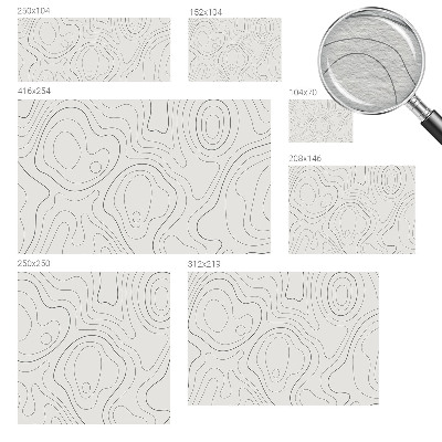 Modern wall mural for bedroom with fluid lines design