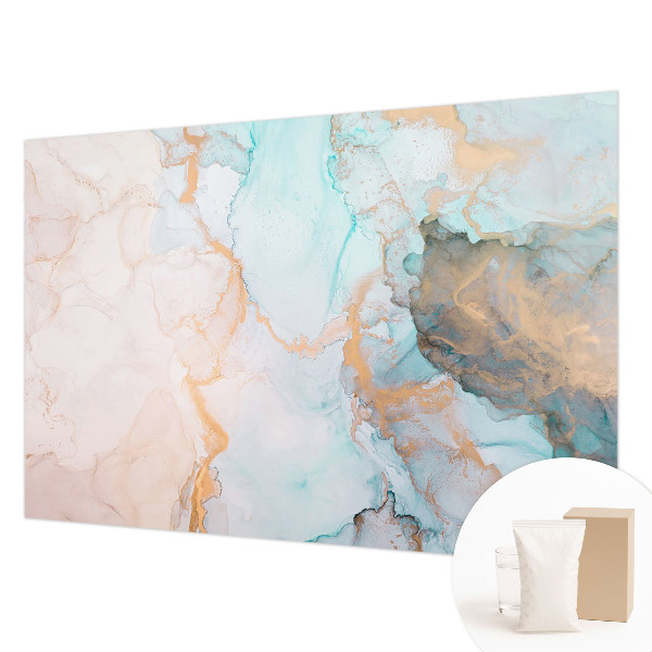 High quality wall mural wallpaper with a watercolor waves design