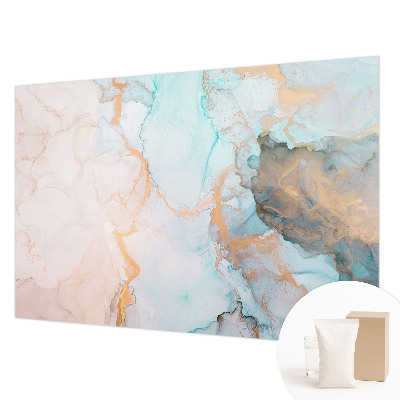 High quality wall mural wallpaper with a watercolor waves design