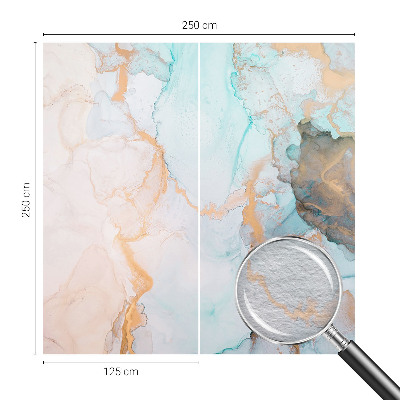 High quality wall mural wallpaper with a watercolor waves design