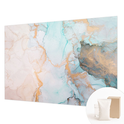 High quality wall mural wallpaper with a watercolor waves design