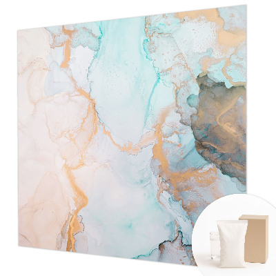 High quality wall mural wallpaper with a watercolor waves design