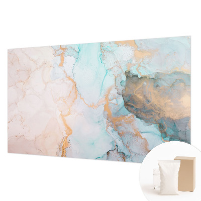 High quality wall mural wallpaper with a watercolor waves design