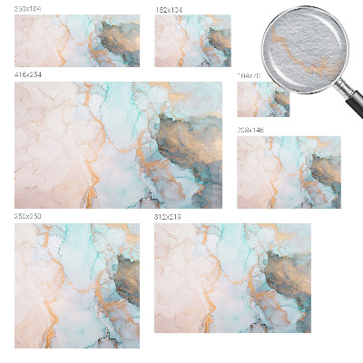 High quality wall mural wallpaper with a watercolor waves design