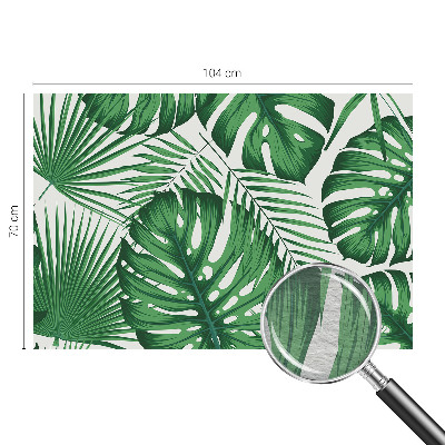 Premium wall mural for bedroom with a tropical leaves motif