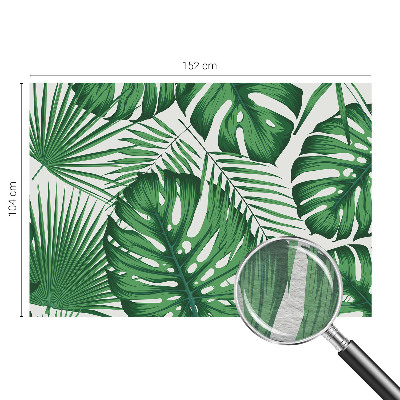 Premium wall mural for bedroom with a tropical leaves motif