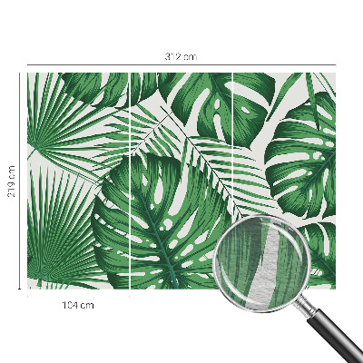 Premium wall mural for bedroom Tropical leaves