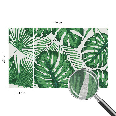 Premium wall mural for bedroom Tropical leaves