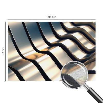 Premium photo wallpaper with a metal waves design