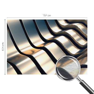 Premium photo wallpaper with a metal waves design