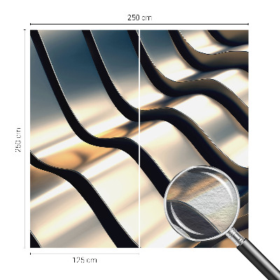 Premium photo wallpaper with a metal waves design