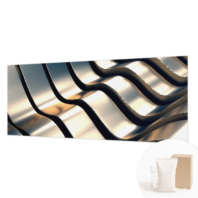 Premium photo wallpaper with a metal waves design