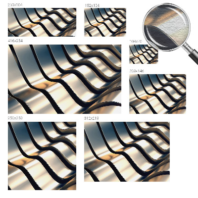 Premium photo wallpaper with a metal waves design