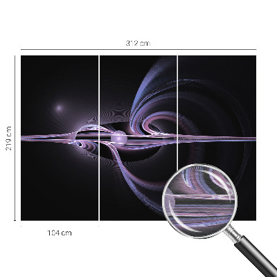 Non-woven wall mural with a cosmic abstraction design