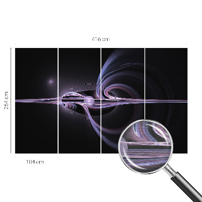 Non-woven wall mural with a cosmic abstraction design
