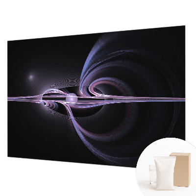 Non-woven wall mural with a cosmic abstraction design