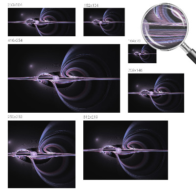 Non-woven wall mural with a cosmic abstraction design