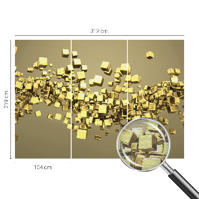 Photo wallpaper with a creative cubes design