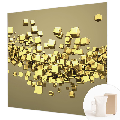 Photo wallpaper with a creative cubes design