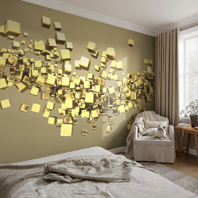 Photo wallpaper with a creative cubes design