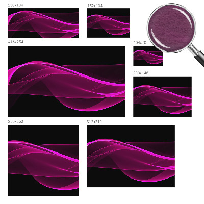 Wall mural with a pink ribbon pattern