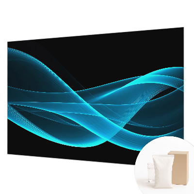 Wall mural for bedroom with eye-catching wave pattern