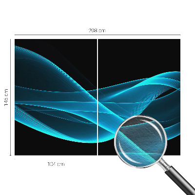 Wall mural for bedroom with eye-catching wave pattern