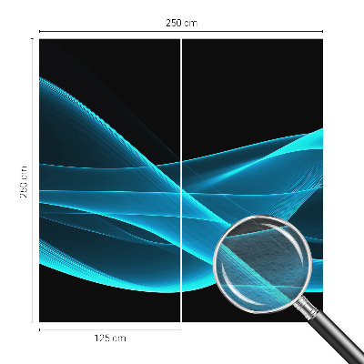 Wall mural for bedroom with eye-catching wave pattern