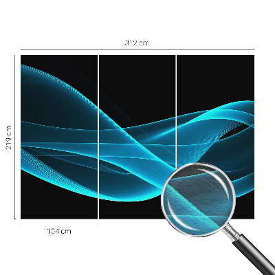 Wall mural for bedroom with eye-catching wave pattern