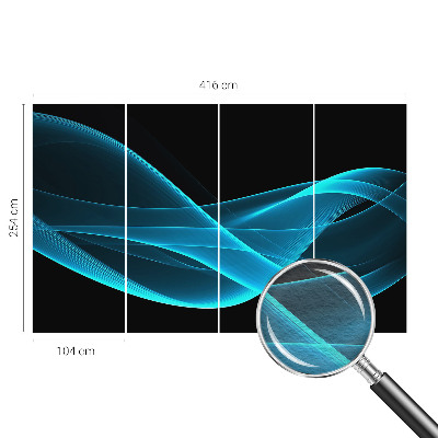 Wall mural for bedroom with eye-catching wave pattern