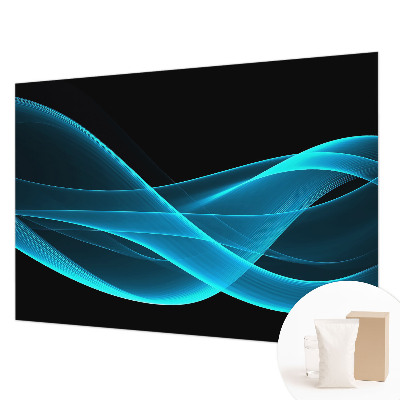 Wall mural for bedroom with eye-catching wave pattern