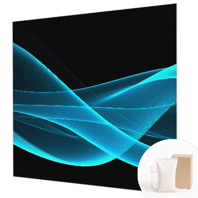 Wall mural for bedroom with eye-catching wave pattern