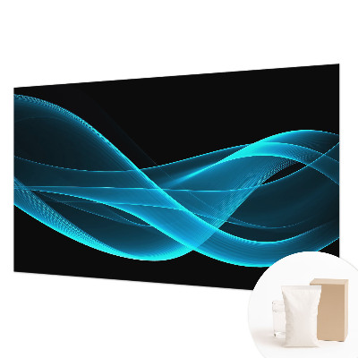 Wall mural for bedroom with eye-catching wave pattern