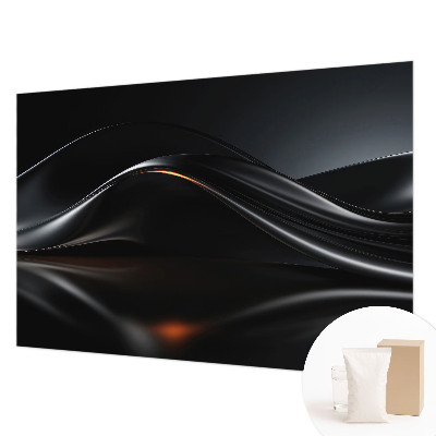 Wallpaper mural with a metallic wave pattern
