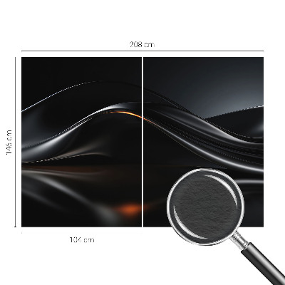 Wallpaper mural with a metallic wave pattern