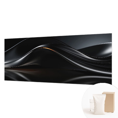 Wallpaper mural with a metallic wave pattern