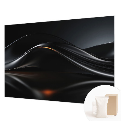 Wallpaper mural with a metallic wave pattern