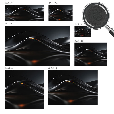 Wallpaper mural with a metallic wave pattern