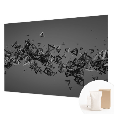 Photo wall mural with a geometric abstract design