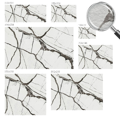 Wall mural for living room with a marble cracks design