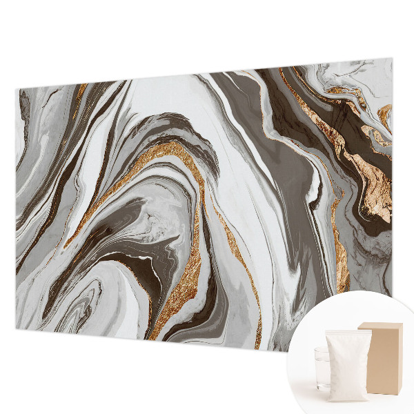 Wallpaper mural for living room with a marble swirls design